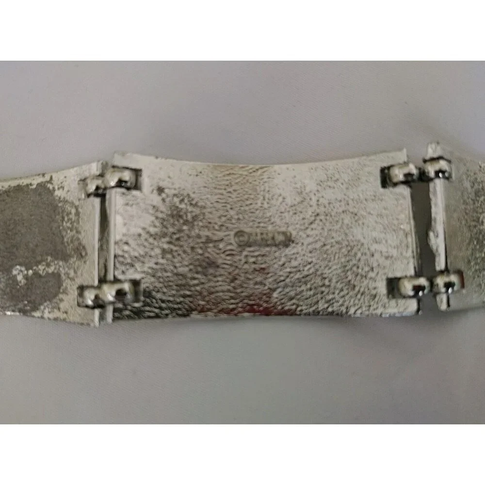 Vintage Sarah Coventry 3 Piece Silver Panel Bracelet Pendant/Pin Clip Earrings